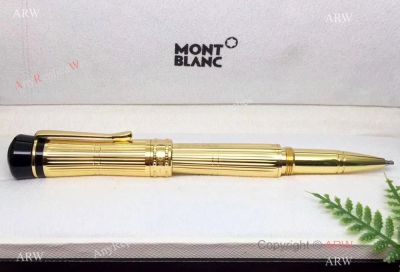 AAA Quality Mont Blanc All Gold Fineliner Pen - Bonheur Series